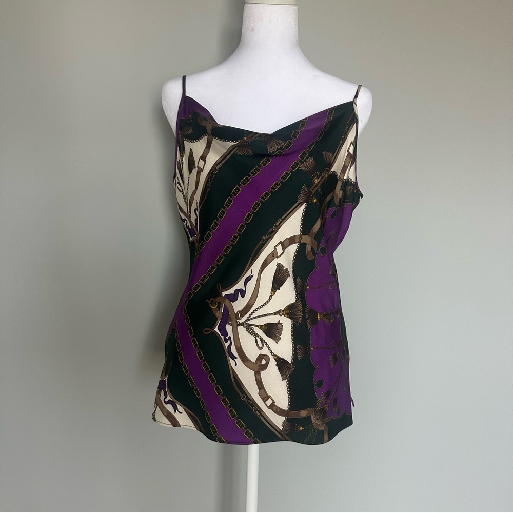 NWT Veronica Beard Sola Silk Camisole Top.  Unique and Beautiful. Size 8. - Picture 3 of 12